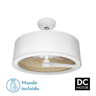 Ventilador Techo Tatiana 110W Blanco/Madera Clara | Abrila | 189191385