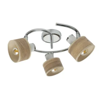 Plafon Nando 3 Focos Orientables Cromo-Blanco | Abrila | 190453085