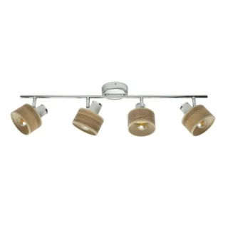 Regleta Focos Orientables Nando 4xe14 Cromo-Blanco | Abrila | 190494085