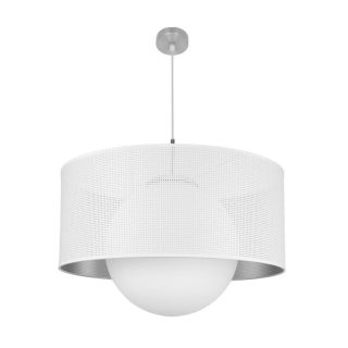 Colgante Cosmico 1xE27 Níquel/Blanco-Plata 60x60 cm | Abrila | 194296001
