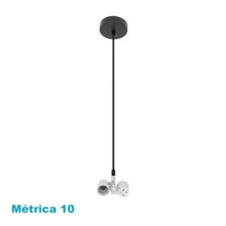 Armazón Colgante Cara Negro 2xE27 | Abrila | 201392009