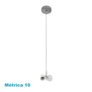 Armazón Colgante Cara 2xE27 Cromo M10 | Abrila | 201392020
