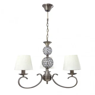 Lámpara Clásica Ordoñez 3xE14 Beis/Cuero | Abrila | 201653014