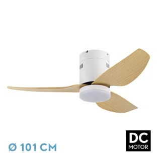 Ventilador Techo DC Borax 20W Blanco/Haya | Abrila | 206691368