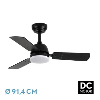 Ventilador Techo Portico DC 20W Negro | Abrila | 206991309