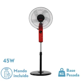 Ventilador de Pie Circus Rojo/Negro 45W | Abrila | 207541007