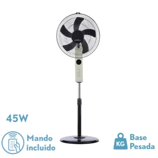 Ventilador de Pie Circus Beis/Negro 45W Oscilante | Abrila | 207541015