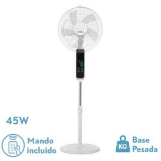 Ventilador de Pie Rodium Blanco 45W 3 Vel | Abrila | 207641001