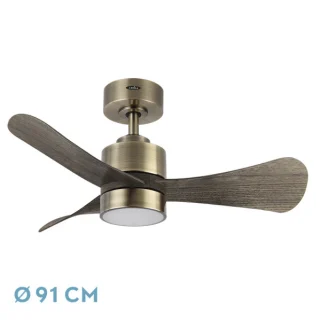 Ventilador Techo DC Zepelin Cuero/Roble 18W | Abrila | 207791336
