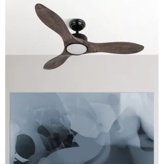 Ventilador DC Segre 24W Negro/Roble | Abrila | 209191364