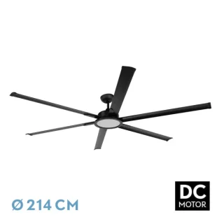 Ventilador Techo DC Almanzor 24W Negro 6 Aspas | Abrila | 211791609