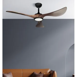 Ventilador Techo DC Viana 18W Negro/Roble | Abrila | 211991309