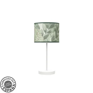 Lámpara Sobremesa Moda 1xE14 Blanco/Hoja Verde 42x17x17cm | Abrila | 212470011