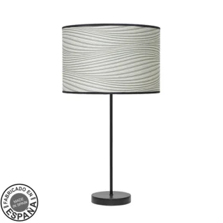 Lámpara Sobremesa Alto Moda Negro/Surco Gris | Abrila | 212471049