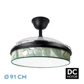 Ventilador Techo DC Moda 72W Negro/Verde | Abrila | 212480109