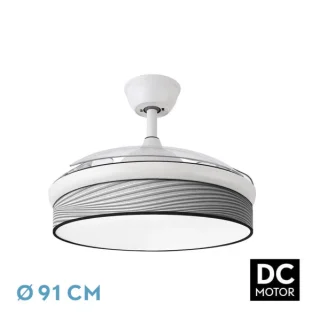 Ventilador DC Moda 72W Blanco/Gris | Abrila | 212480401