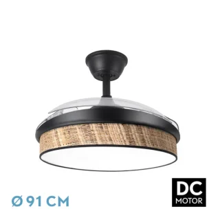 Ventilador Techo DC Moda 72W Negro 91cm | Abrila | 212480709