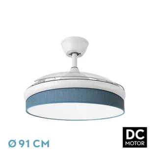 Ventilador Techo DC Moda 72W Blanco/Azul | Abrila | 212480801