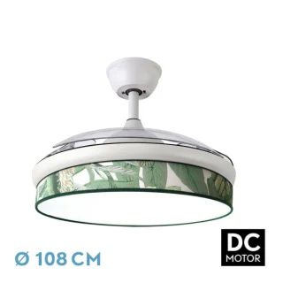 Ventilador Techo DC Moda 72W Blanco/Verde | Abrila | 212490101