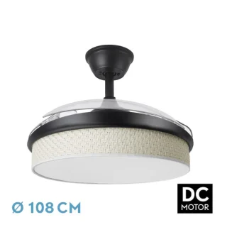 Ventilador Techo DC Moda 72W Negro 108cm | Abrila | 212490509