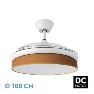 Ventilador Techo LED DC Moda 72W Blanco/Naranja | Abrila | 212490901