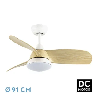 Ventilador Techo Atomo 24W Blanco/Haya | Abrila | 212991368