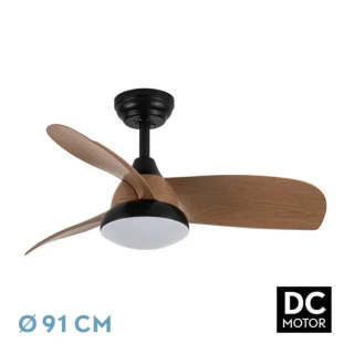 Ventilador Techo Atomo DC 24W Negro | Abrila | 212991385