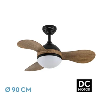 Ventilador Techo DC Sólido Negro Madera | Abrila | 213591328