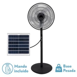 Ventilador de Pie Solar Rialto Negro 30W | Abrila | 213741009