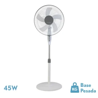 Ventilador de Pie Belmonte Blanco/Gris 45W | Abrila | 213841001