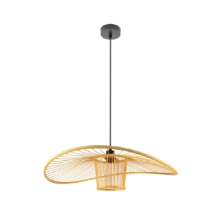 Lámpara Colgante Bambú Dylan Negro/Natural 60x60cm | Abrila | 222096086