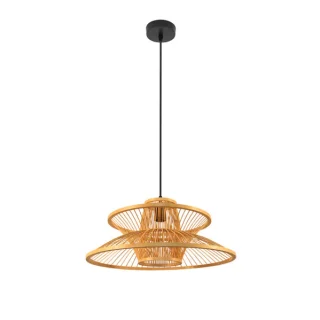 Colgante Bambú Bento Negro/Natural 1xE27 | Abrila | 222295086