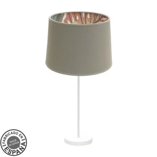 Sobremesa Tunez 1xE27 Blanco/Topo-Estampado | Abrila | 225171102