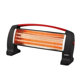 Estufa Eléctrica Cuarzo Edipo 1200W Negro/Rojo | Abrila | 232731209