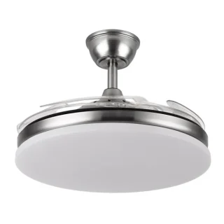 Ventilador Techo Aspas Retráctiles Tridente Níquel 59W | Abrila | 236391303