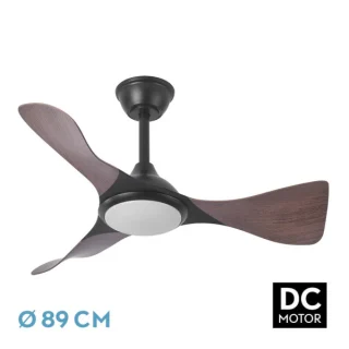 Ventilador Techo DC Caiman Negro/Roble 36W | Abrila | 241691336