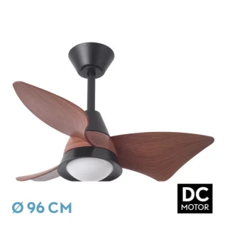 Ventilador Techo DC Jaguar Negro/Roble 30W | Abrila | 241791336