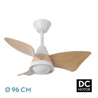 Ventilador Techo DC Jaguar Blanco/Haya 30W | Abrila | 241791368