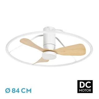 Ventilador Techo DC Oporto Blanco/Haya 84cm | Abrila | 243691368