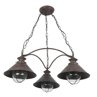 Lámpara Rústica 3L Nautic Marrón 3xE27 | Abrila | 91.520/3