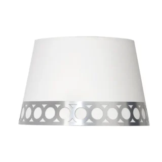 Pantalla Sobremesa Dalia E14 Blanca/Plata | Fabrilamp | 99.PA-114871010