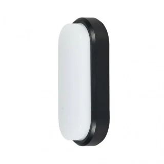Aplique Exterior 12W Yucatán Oval Negro: Iluminación Moderna IP65