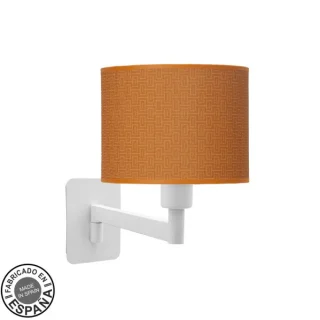 Aplique Abatible Moda Blanco/Naranja: Iluminación Moderna y Elegante