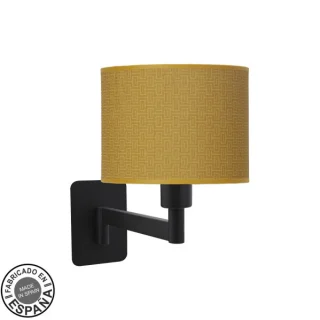 Aplique Abatible Moda: Iluminación Moderna Negro/Amarillo - Fabrilamp
