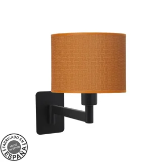 Aplique Abatible Moda Negro/Naranja: Iluminación Moderna y Elegante