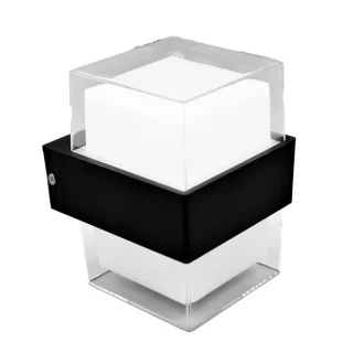 Aplique Exterior Tucan Negro 8W: Iluminación cálida y moderna