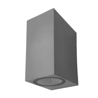 Aplique Exterior Alce Gris 2xGU10 IP44: Iluminación Moderna para Exteriores