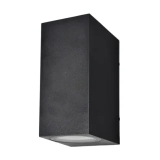 Aplique Exterior Alce Negro 2xGU10 IP44: Iluminación Moderna para Exteriores