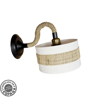 Aplique Nicaragua Negro/Blanco/Natural: Elegancia rústica para tu hogar