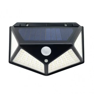 Aplique Solar Kira Negro 6000k: Iluminación exterior segura y eficiente